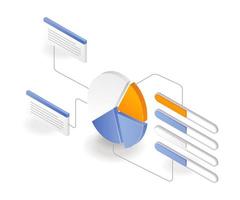 Network pie chart infographics design vector