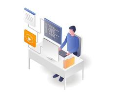 un programador de aplicaciones web vector