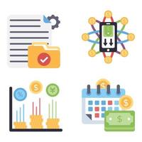 Finance Flat icons vector