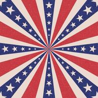 Vintage patriotic retro starburst grunge background vector