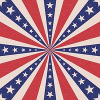 Vintage patriotic retro starburst grunge background vector