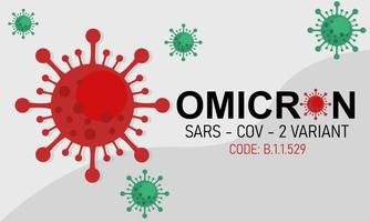 Omicron Virus Variant Design Vector