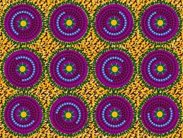 tela de estampado de cera africana, adornos étnicos hechos a mano para su diseño, flores étnicas afro y elementos geométricos de motivos tribales. textura vectorial, estilo de moda de ankara textil sin costuras a rayas de África vector