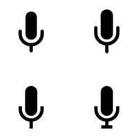 Microphone vector icon, Web design icon. Voice vector icon, Record. Microphone - recording Studio Symbol. Retro microphone icon