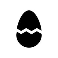 Egg Icon vector. Simple flat symbol. Perfect Black pictogram illustration on white background. vector