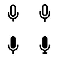 Microphone vector icon, Web design icon. Voice vector icon, Record. Microphone - recording Studio Symbol. Retro microphone icon