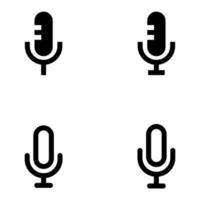 Microphone vector icon, Web design icon. Voice vector icon, Record. Microphone - recording Studio Symbol. Retro microphone icon