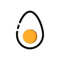 Egg Icon vector. Simple flat symbol. Perfect Black pictogram illustration on white background. vector