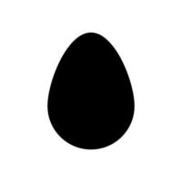 Egg Icon vector. Simple flat symbol. Perfect Black pictogram illustration on white background. vector