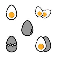 Egg Icon vector. Simple flat symbol. Perfect Black pictogram illustration on white background. vector