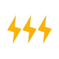 Lightning, electric power vector logo design element. Energy and thunder electricity symbol concept. Lightning bolt sign in the circle. Flash vector emblem template. Power fast speed logotype