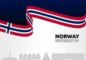 cartel de fondo del día de la independencia de noruega para la celebración nacional vector