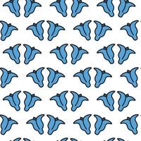 Bluebell flower Seamless Pattern Design vector