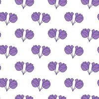 Bluebell flower  Seamless Pattern Design vector