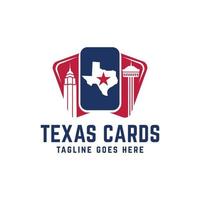Texas cards logo design template vector