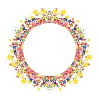 Circle frame abstract burst vector