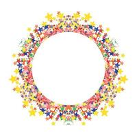 Circle frame abstract burst vector