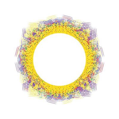 Circle frame abstract burst