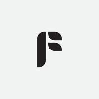 Initial letter F monogram logo design. vector