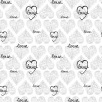 vector de fondo sin fisuras con forma de corazón gris. Úselo para papel tapiz, impresión textil, rellenos de patrones, páginas web, texturas superficiales, papel de regalo, diseño de presentaciones y otros diseños gráficos.