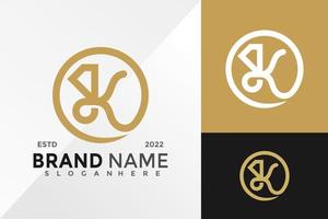 Letter K Brand Identity Logo Design Vector illustration template