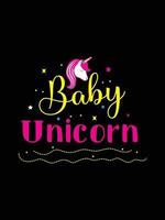 baby unicorn .Unicorn t-shirt design. vector