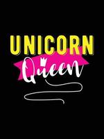 unicorn Queen. Unicorn t-shirt design. vector