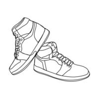 continuous line, shoes, basketball jordan vector