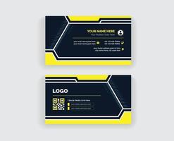 colorful abstract modern business card design template vector