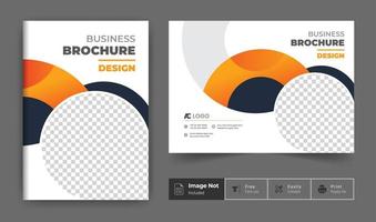 Corporate abstract brochure cover page annual report book cover business profile design template elegant modern layout for multipurpose use vector