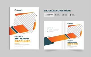 Corporate abstract brochure cover page annual report book cover business profile design template elegant modern layout for multipurpose use vector