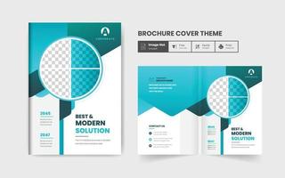 Corporate abstract brochure cover page annual report book cover business profile design template elegant modern layout for multipurpose use vector