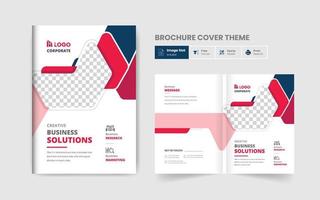 Corporate abstract brochure cover page annual report book cover business profile design template elegant modern layout for multipurpose use vector