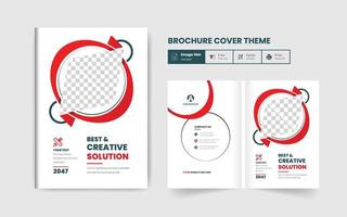 Corporate abstract brochure cover page annual report book cover business profile design template elegant modern layout for multipurpose use vector