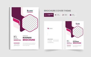 Corporate abstract brochure cover page annual report book cover business profile design template elegant modern layout for multipurpose use vector