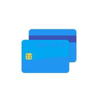 credit card icon, flat style vector