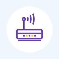 Router icon, linear vector
