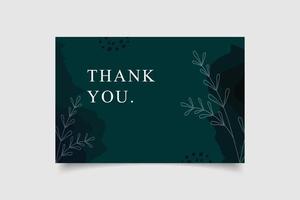 template thank you card with abstract background vector