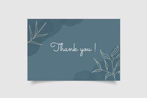 template thank you card with abstract background vector