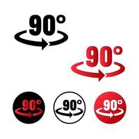 90 Degree Rotate Icon Illustration vector