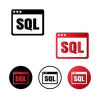 Ilustración abstracta del icono de sql vector