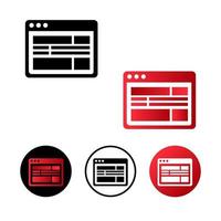 Abstract Website Layout Icon Illustration vector