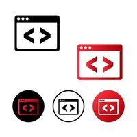 Abstract Web Code Icon Illustration vector