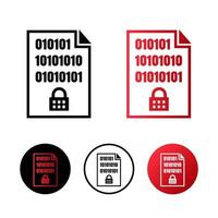 Encrypted File Icon Illustration vector