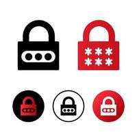 Password Icon Flat Design vector