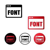 Web Font Icon Illustration vector