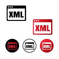 Ilustración de icono de código xml vector