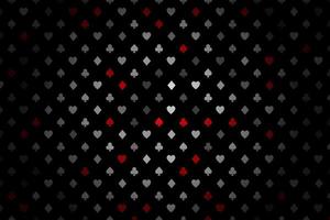 Dark poker symbols background, card signs background, abstract gambling background vector