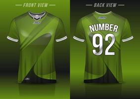 jersey sport shirt template design for soccer Sport, basket ball, running uniform in front view, back view. Shirt mockup Vector, design very simple and easy to custom vector