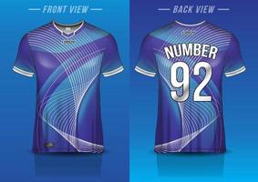 jersey sport shirt template design for soccer Sport, basket ball, running uniform in front view, back view. Shirt mockup Vector, design very simple and easy to custom vector